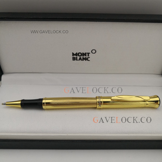 Meisterstuck Yellow Gold Pen - Mont Blanc Replicas
